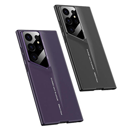 Vendas Samsung Galaxy S24 Ultra Uyumlu Kılıf İnce Kameralı Korumalı Sert Rubber Strong Back Pro Kapak