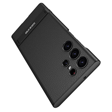Vendas Samsung Galaxy S24 Ultra Uyumlu Kılıf Leather Design Dikey Standlı Kamera Korumalı Ays Kapak