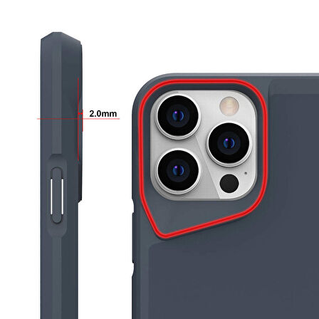 Vendas Apple iPhone 15 Pro Max Kılıf Zore Airbag Kenarlı T-Max Mat Standlı Kapak