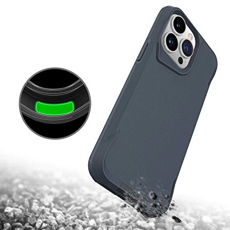 Vendas Apple iPhone 15 Pro Max Kılıf Zore Airbag Kenarlı T-Max Mat Standlı Kapak