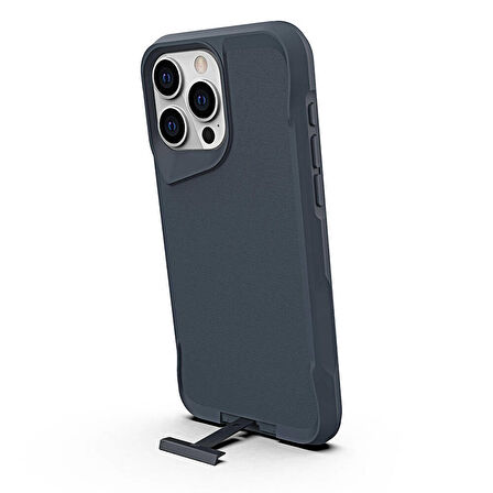 Vendas Apple iPhone 15 Pro Kılıf Zore Airbag Kenarlı T-Max Mat Standlı Kapak