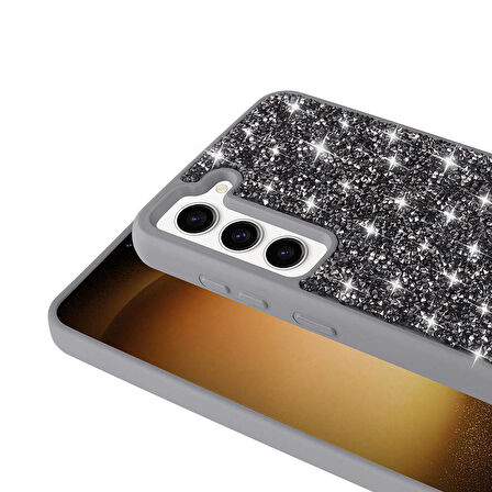 Vendas Samsung Galaxy S23 Kılıf Parlak Taşlı Tasarım Zore Pırlanta Kapak