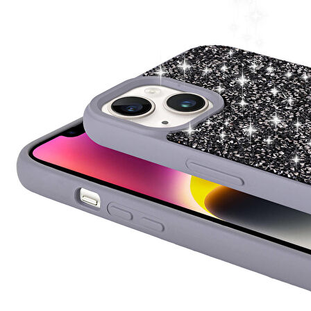 Vendas Apple iPhone 13 Kılıf Parlak Taşlı Tasarım Zore Pırlanta Kapak