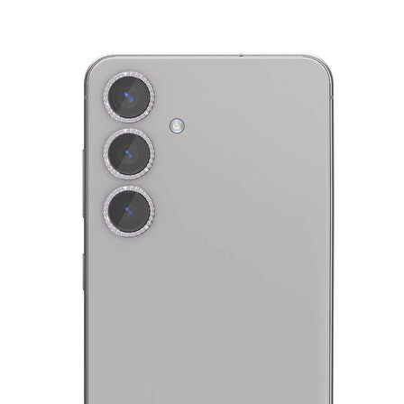 Vendas Samsung Galaxy S24 Uyumlu Diamond Fashion Taşlı Cam Kamera Lens Koruyucu
