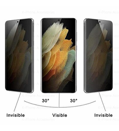 Vendas Samsung S24 Uyumlu Privacy Bilvis Double Strong Tempered Glass Hayalet Cam Ekran Koruyucu
