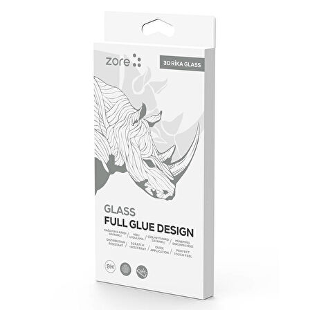 Vendas iPhone 14 Pro Max ​​​​​​​​​​​​Zore 3D Rika Temperli Cam Ekran Koruyucu