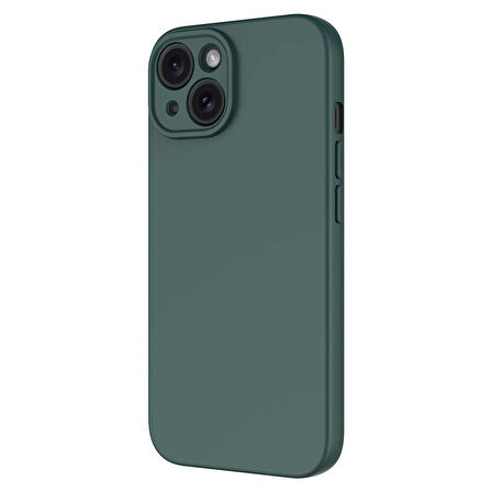 Vendas iPhone 15 Plus Uyumlu Kılıf Lansman Serisi Kadife İç Yüzeyli Yumuşak Dokulu Silikon Kapak