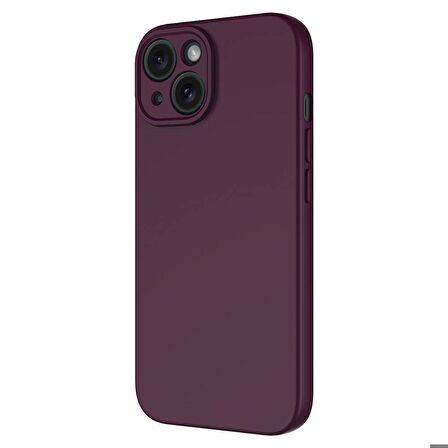 Vendas iPhone 15 Plus Uyumlu Kılıf Lansman Serisi Kadife İç Yüzeyli Yumuşak Dokulu Silikon Kapak