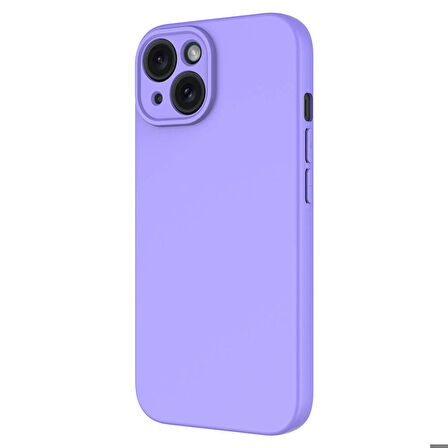 Vendas iPhone 15 Plus Uyumlu Kılıf Lansman Serisi Kadife İç Yüzeyli Yumuşak Dokulu Silikon Kapak
