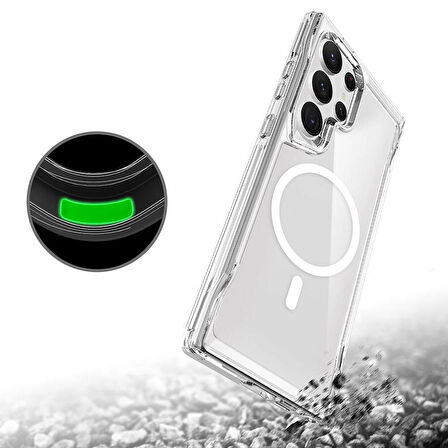 Vendas Samsung Galaxy S24 Ultra Kılıf Zore Magsafe Şarj Özellikli T-Max Magsafe Kapak