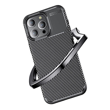 Vendas iPhone 14 Pro Max Kılıf Zore Negro Silikon Kapak + Vendas Ekran ve Kamera Lens Koruyucu Set