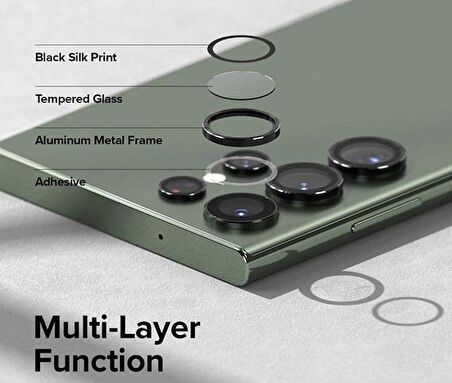 Vendas Samsung Galaxy S24 Ultra Uyumlu Premium Temperli Kamera Lens Koruyucu