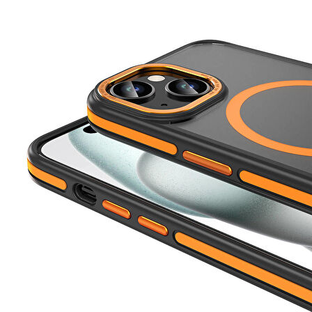 Vendas Apple iPhone 15 Kılıf Magsafe Şarj Özellikli Mat Görünümlü Zore Ant Kapak