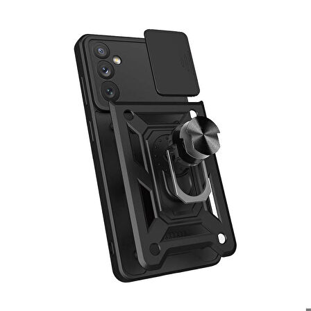 Vendas Samsung Galaxy A34 Kılıf Magnetik Standlı Kamera Korumalı Zore Sürgülü Vega Kapak