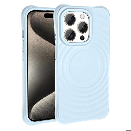 Vendas iPhone 15 Pro Magsafe Şarj Özellikli Airbagli Mat Görünümlü Zore Hepi Kapak