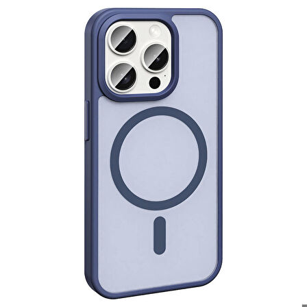 Vendas iPhone 15 Pro Max Kılıf Magsafe Şarj Özellikli Mat Arka Yüzey Zore Sio Kapak