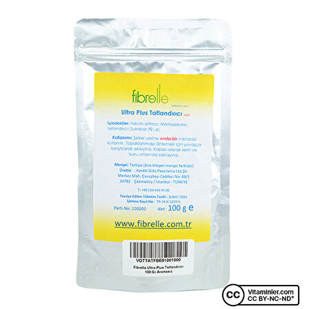 Fibrelle Ultra Plus Tatlandırıcı 100 Gr - AROMASIZ