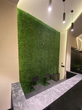 VEAL STORE 10 Adet Yapay Bitki Duvar Kaplama Panel Şimşir Tabaka 40x60 Cm Yeşil Dikey Bahçe