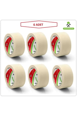 VEGE MASKELEME BANDI 48X30 m KREM (6 Adet) (ENDÜSTRİYEL KAĞIT BANT)