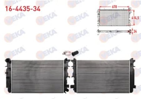 Radyatör Veka 16443534 Sprinter 2006-2018 / 2018+ 651 Motor Crafter 2006-2018 OEM 9065000202