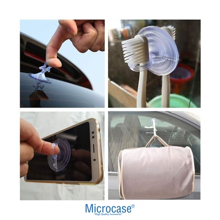 Microcase Çok Amaçlı Vantuz 4.5cm 6 Adet Şeffaf - AL5885