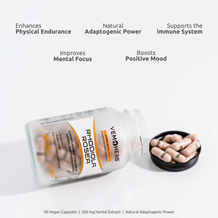 VEMOHERB Rhodiola Rosea 90 Caps.