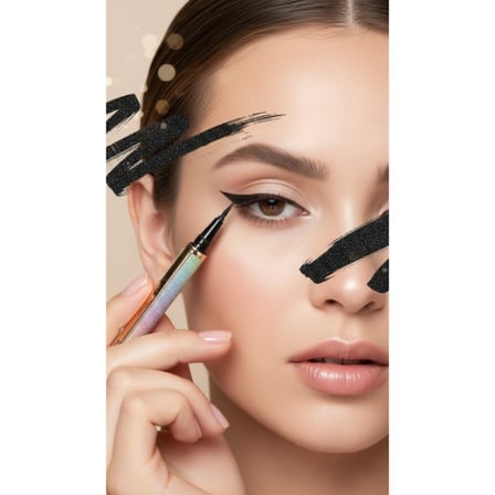 Delux Serisi Makyaj Tmamlayıcı Göz Makyajı Keskin Hatlar Kalem Eyeliner
