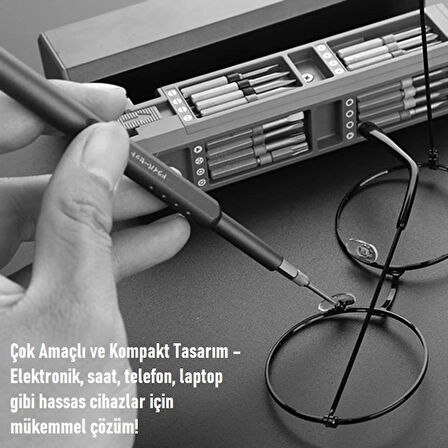 46 in 1 Hassas Tornavida Seti Manyetik Taşınabilir Telefon Pc Tamir Kiti S2 Çelik PH SL Torx Hex