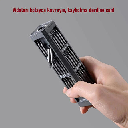 46 in 1 Hassas Tornavida Seti Manyetik Taşınabilir Telefon Pc Tamir Kiti S2 Çelik PH SL Torx Hex