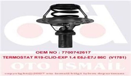 Vernet TH528486 Termostat (86C) Renault 19 Clio I 90-98 Express 95-97 Solenza 1.4 E6J E7J 7700858802