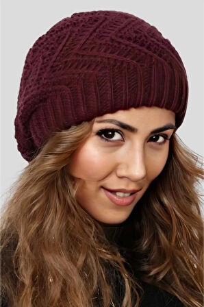 Uniquetrenders Kadın Yumuşak Dokulu Astarlı Triko Örgü Bere