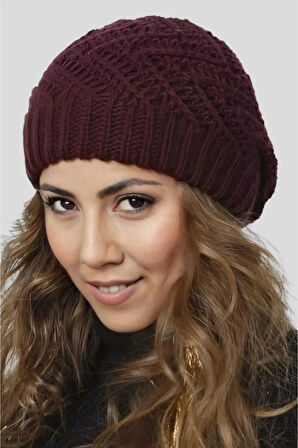 Uniquetrenders Kadın Yumuşak Dokulu Astarlı Triko Örgü Bere