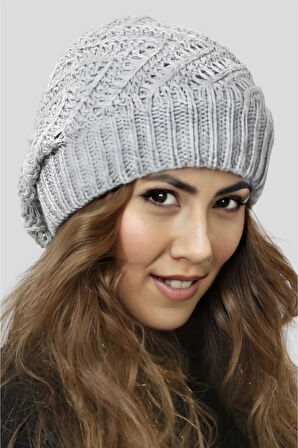 Uniquetrenders Kadın Yumuşak Dokulu Astarlı Triko Örgü Bere