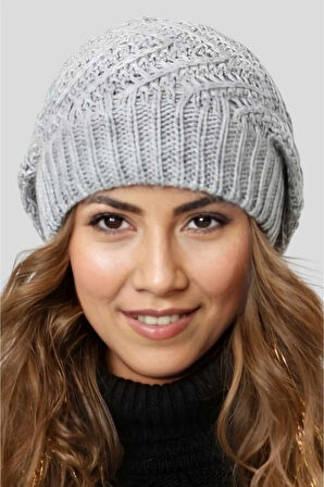 Uniquetrenders Kadın Yumuşak Dokulu Astarlı Triko Örgü Bere