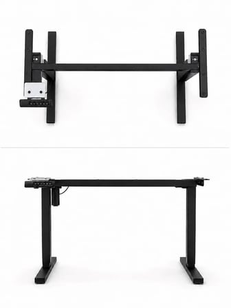 Elektrikli Yükseklik Ayarlı Masa İskeleti – Tablasız, 70 kg Taşıma Kapasiteli, 60 × 120 cm Tabla Uyu