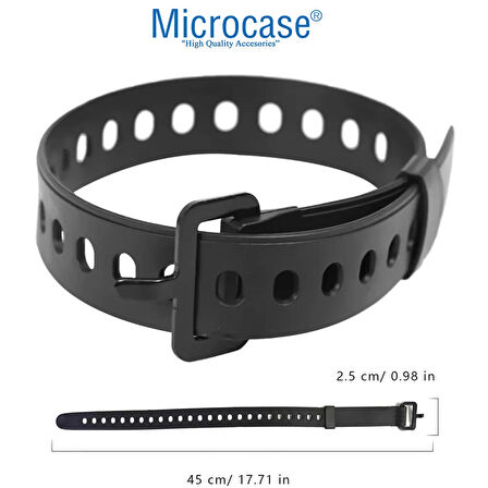Microcase Yeniden Kullanılabilir Bağcık Kablo Eşya Sabitleme Düzenleme Bağı 45cm 1 ADET - SİYAH AL5257