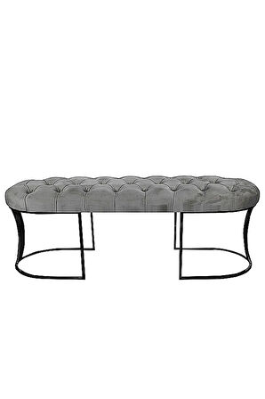 Viego Siyah Bench Puf,Metal