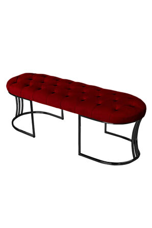 Viego Siyah Bench Puf,Metal