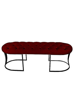 Viego Siyah Bench Puf,Metal