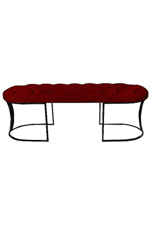 Viego Siyah Bench Puf,Metal