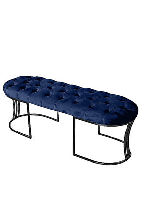 Viego Siyah Bench Puf,Metal