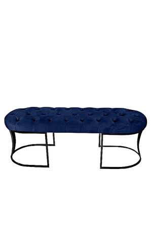 Viego Siyah Bench Puf,Metal