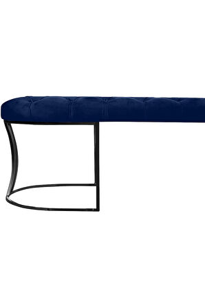 Viego Siyah Bench Puf,Metal