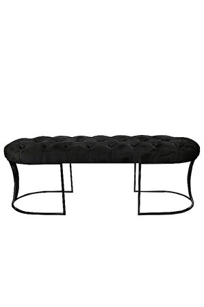 Viego Siyah Bench Puf,Metal