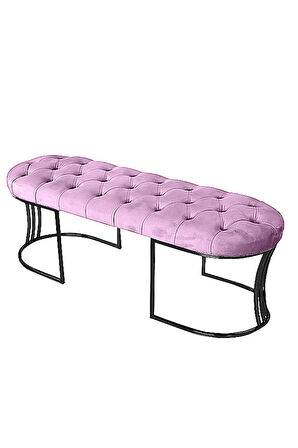 Viego Siyah Bench Puf,Metal