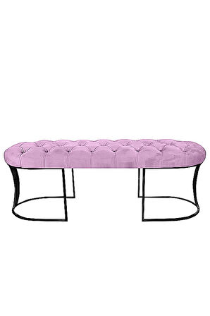 Viego Siyah Bench Puf,Metal