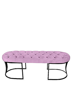 Viego Siyah Bench Puf,Metal