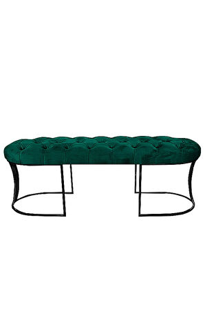 Viego Siyah Bench Puf,Metal