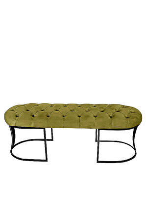 Viego Siyah Bench Puf,Metal