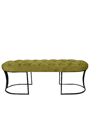Viego Siyah Bench Puf,Metal